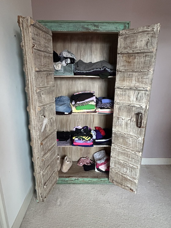 Image 1 of Antico mobiletto Almirah originale proveniente dall'India. (1900-1920) XX secolo Rajasthan, India.