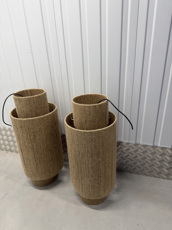 Image 1 of Rieten hanglampen rotan 