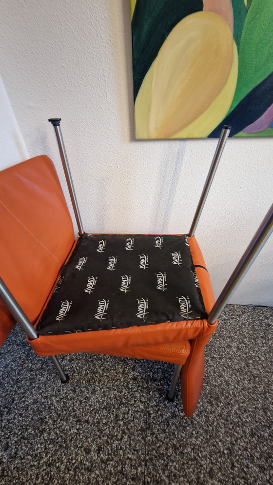 Image 1 of Dining Table with 6 Leather Chairs