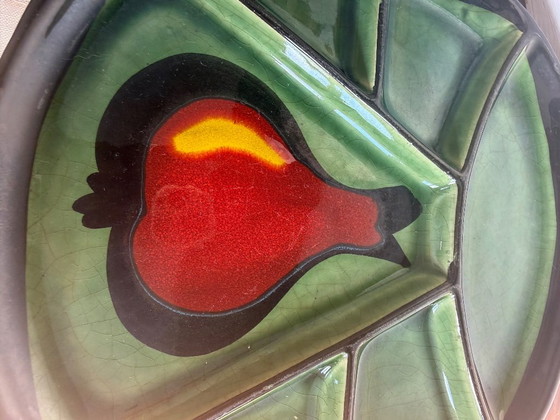 Plato Antiguo Compartimentado de Loza Fina Hacia 1970 – Ceramic (photo 5 of 5)