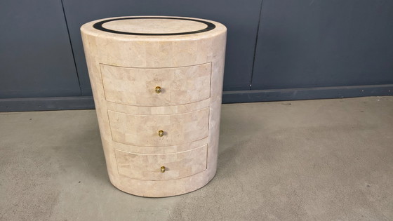 Image 1 of Vintage tessellated stone sideboard chest of drawers by Maitland Smith, 1980s