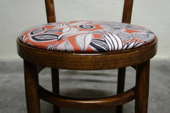 Pair of vintage Baumann bistro chairs, Dining chairs, Wood, Textile, Brown (photo 7 of 10)