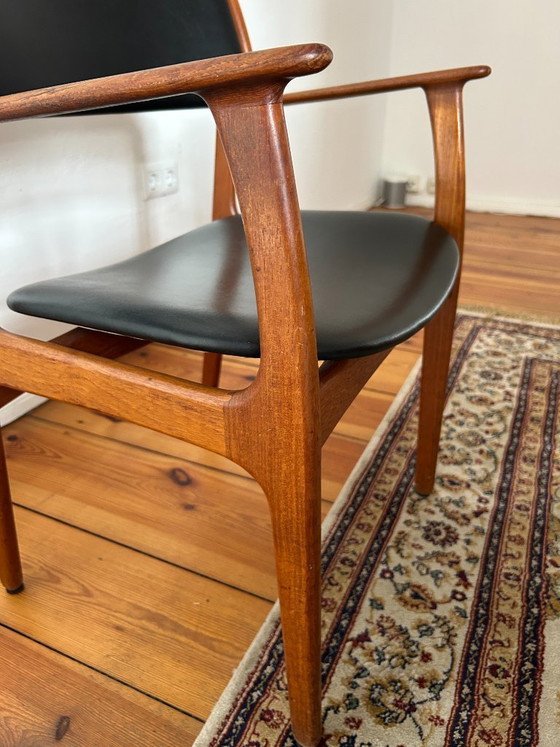 Nr. 1 Dänischer Mid-Century Armlehnstühlen, Teak, 1960er – Sessel, Textile, Wood (photo 5 of 6)