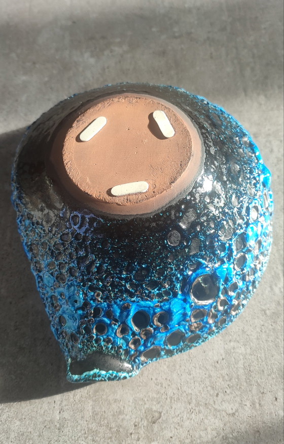 Image 1 of Fat Lava Ceramic Bowl by Le Cyclope, Glazed Enamels, 1960s