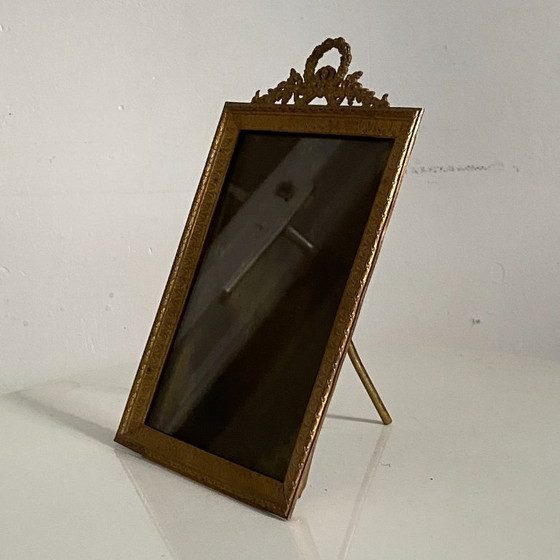 Image 1 of Cornice portafoto in bronzo in stile Luigi XVI del XIX secolo