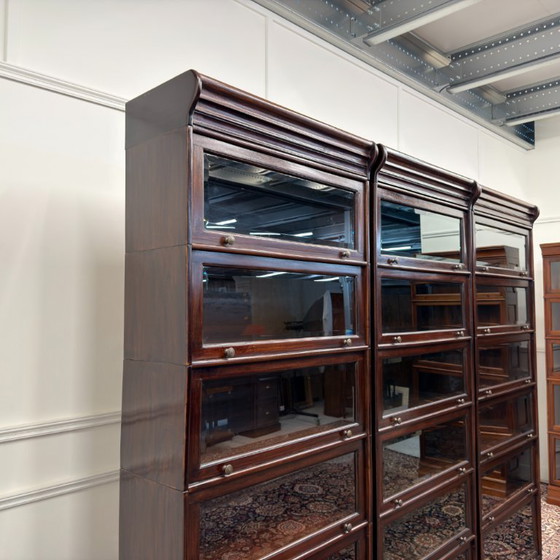 Set of Classic English Globe Wernicke Bookcases – Glass, Wood (photo 5 of 15)