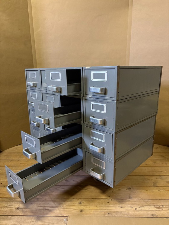 Image 1 of Vintage metalen archiefkastjes