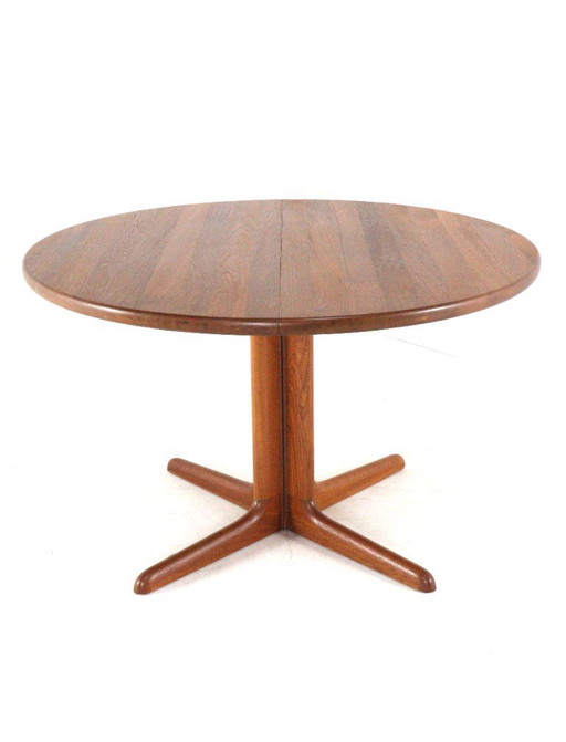 Vintage Round Danish 2x Extendable Teak Dining Table