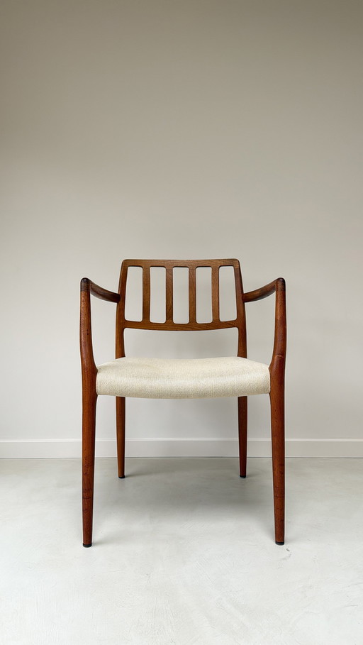 Niels Otto Møller teak wooden armchair model 66