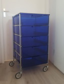 Mueble original Kartell Mobil de 5 cajones (azul cobalto) Antonio Citterio en perfecto estado.