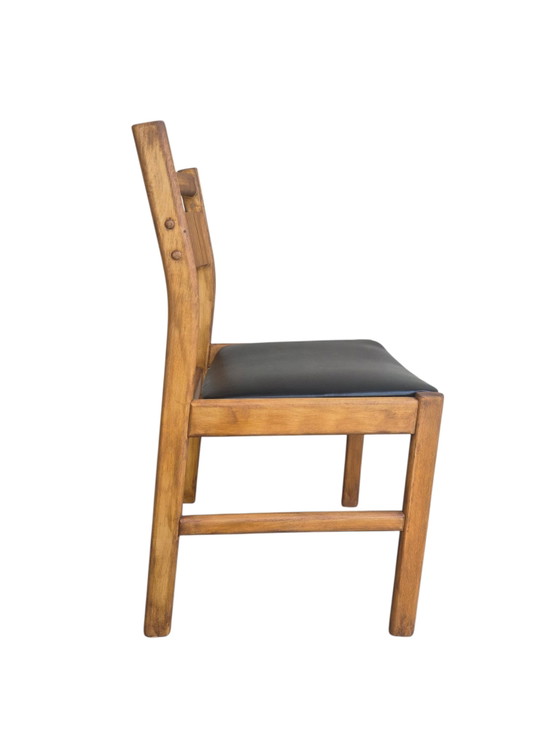 4 x Vintage Danish Thorsø Støle (T.S.M.) Dining Chair – Wood, Skai (photo 5 of 15)
