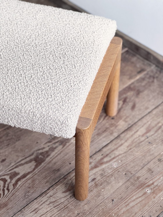 Image 1 of Mid Century Deense Ottoman door Ole Wanscher, Eikenhout, 1950