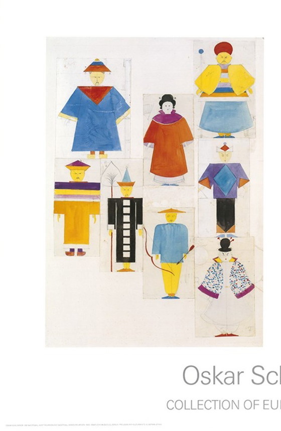 Image 1 of Schlemmer, Oskar - L'usignolo, otto figurine, l'usignolo, sette figurine - Stampa d'arte