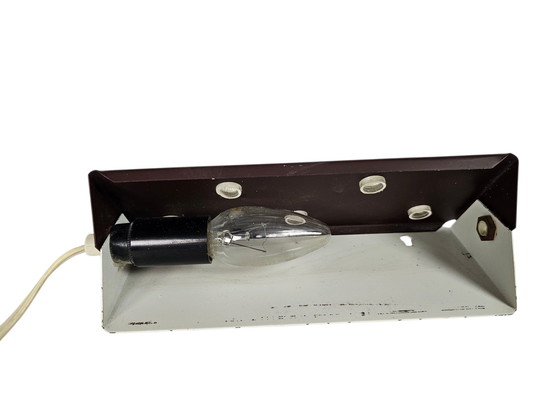 Image 1 of Herda Almelo - vintage bedlamp - bruin - sterren - wandverlichting - 70's - retro