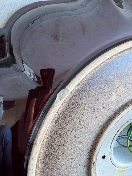 Image 1 of Grande specchio vintage in ceramica con illuminazione / retroilluminato