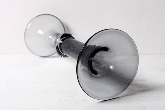 Image 1 of Vintage tweekleurige glazen vaas uit het midden van de 20e eeuw, Portugal, jaren 70.