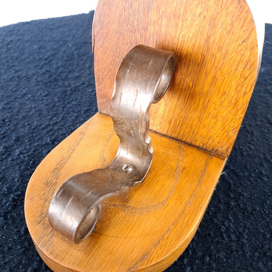 Image 1 of Vintage wooden Art Deco style bookends