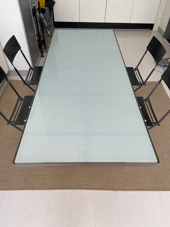 Image 1 of Ikea Moment glazen eettafel