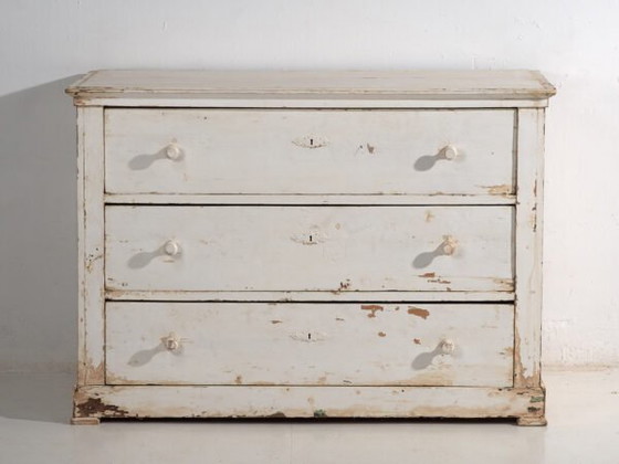 Commode blanche antique (c.1920) #24 (photo 22 of 40)
