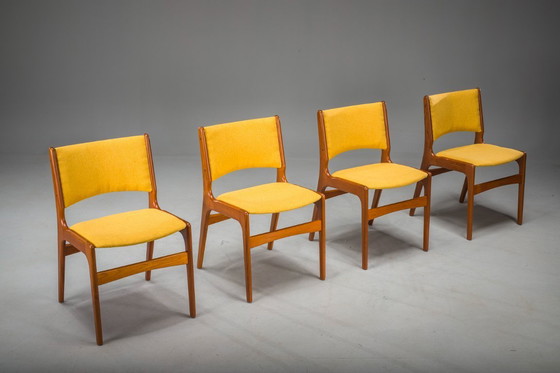 Image 1 of Mid Century Modell 89 Esszimmerstühle, Erik Buch zugeschrieben, Satz von 4