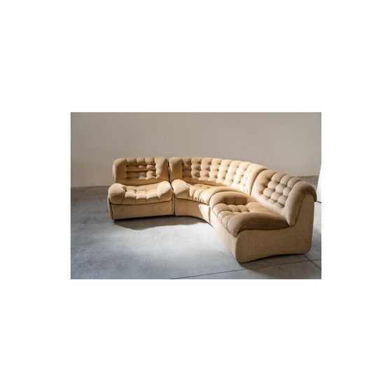 Image 1 of Vintage semi-circular sectional living room set by F.lli Carloni, 1970s