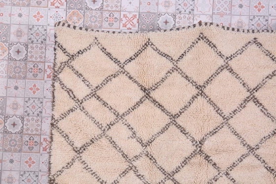 Image 1 of Traditioneller handgeknüpfter Teppich aus reiner Wolle, 2/3 m