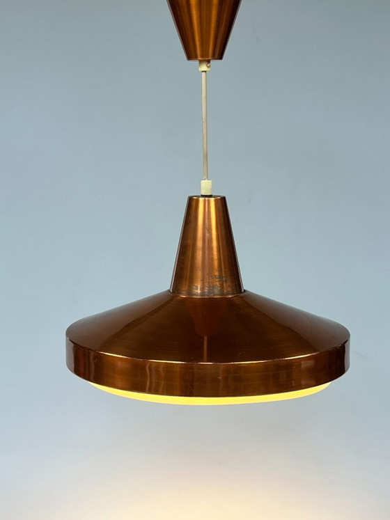 Image 1 of Suspension vintage en cuivre, Scandinavie des années 1960