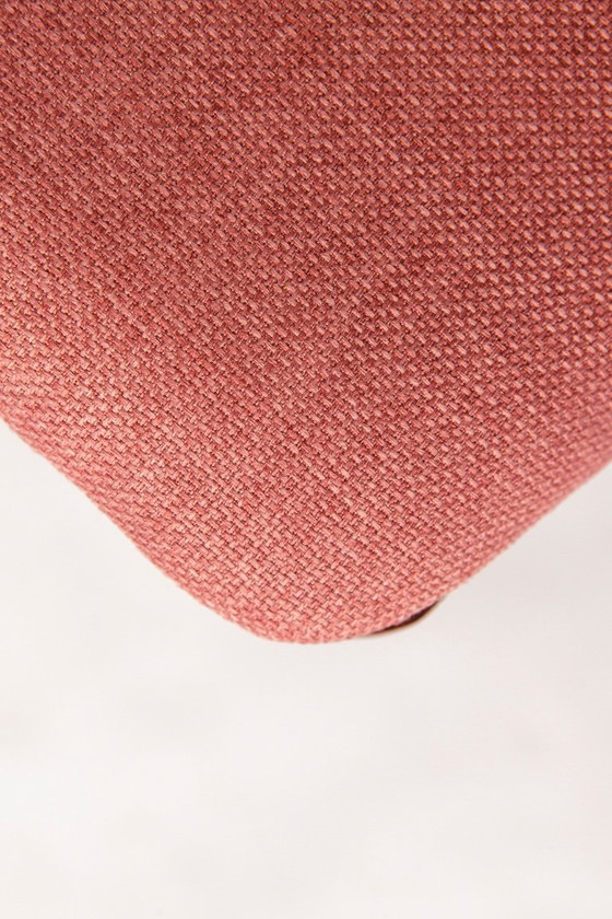 Image 1 of Juego de 4 sillas de comedor de teca Bramin - Dinamarca Años 60 - Tapicería rosa - Moderno de mediados de siglo