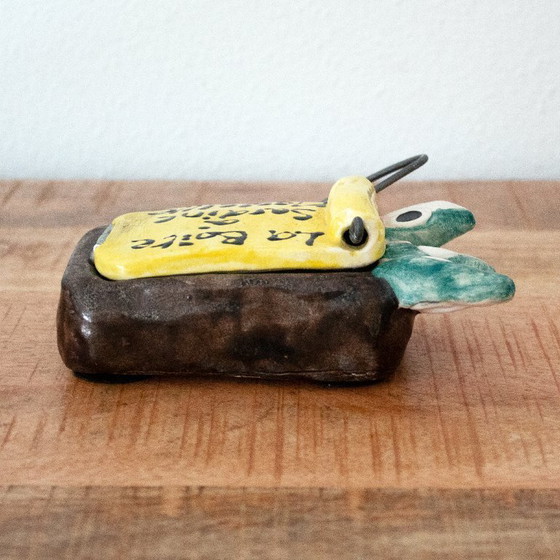 Image 1 of Scatola per sardine in ceramica, Marsiglia, Francia, Nahmias Ceramicas