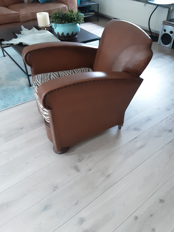 Image 1 of Fauteuil Club en cuir