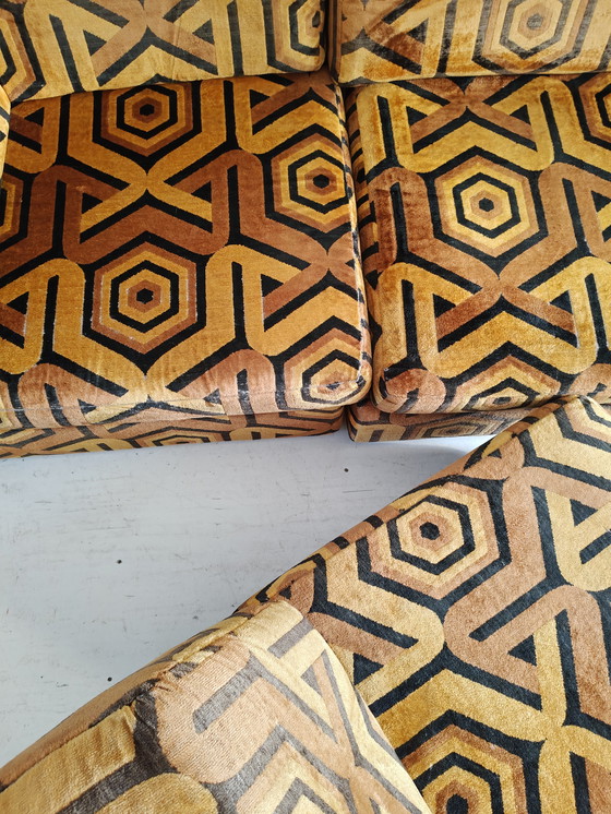 Image 1 of Divano modulare colorato vintage con motivo anni '70