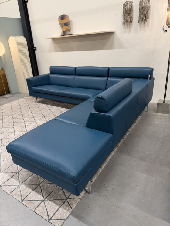 Leolux Horatio Divano Angolare Pelle Senso Teal 293x224, Divani angolari, Blu (foto 12 di 14)