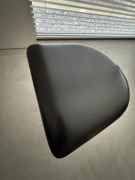 Image 1 of Tabouret Gispen 412 chromé avec cuir noir