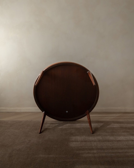 Image 1 of Mid Century Rosewood Round Coffee Table Model 283 by Johannes Andersen for CFC Silkeborg, 1960s