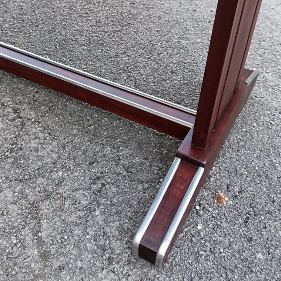 Image 1 of Mesa de bistró restaurada con acabado de teca, Francia, 1950.