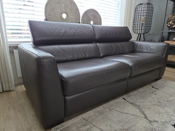 Image 1 of Ledersofa, 3- und 2-Sitzer, mit Liegefunktion