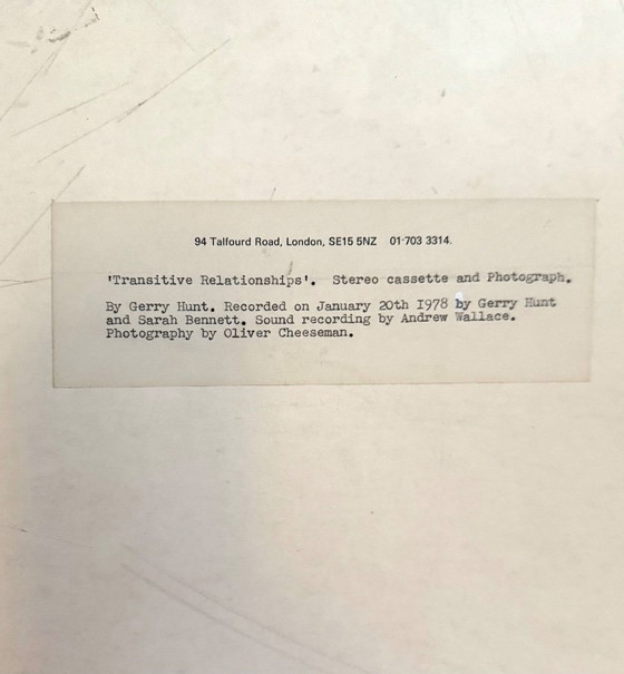 Image 1 of Gerry Hunt (1927 - 2023), 'Transitive Relationships' set of  2 photographical works mounted on wood panels, UK 1979