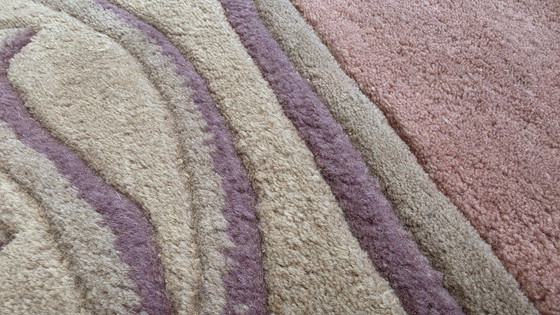 Image 1 of Tappeto orientale moderno e contemporaneo in lana, fatto a mano, colore rosa, dimensioni 252x345 cm.