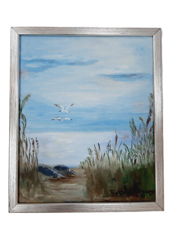 Image 1 of Dipinto ad olio d'epoca su tela