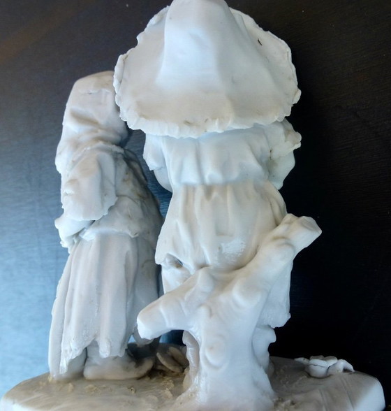 Image 1 of Luxury sponge porcelain figurine with gold leaf finish.