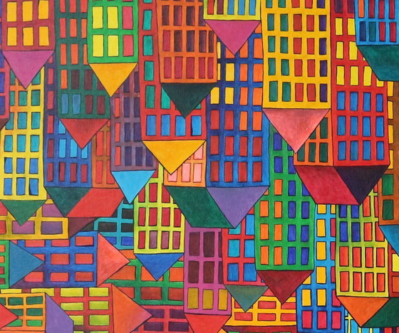 Image 1 of large painting 'gravity 2010'