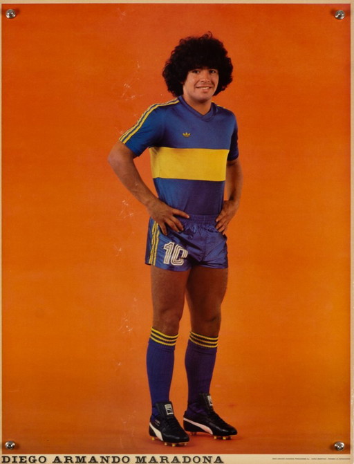 Diego Armando Maradona – Originales Vintage-Sportplakat von 1981 – Vintage-Sport-Memorabilia – 60 x 45 cm – posters, Paper