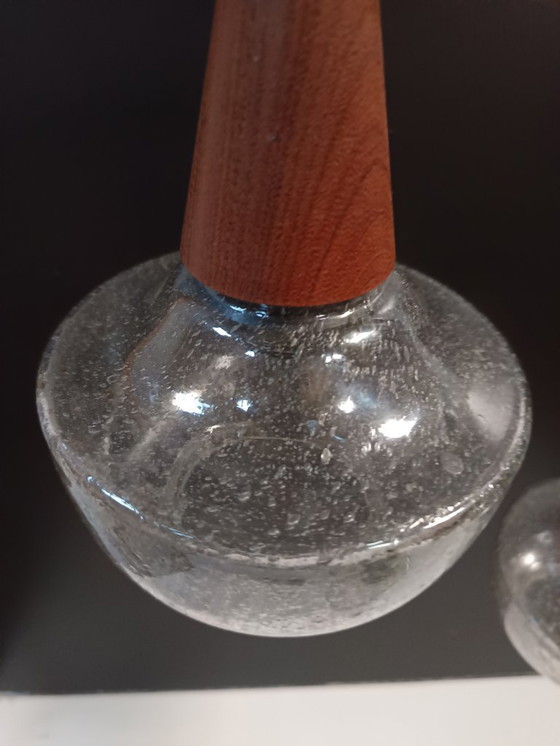 Image 1 of Scandinavische Vintage hanglamp Teakhout