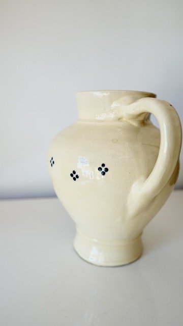 Image 1 of Rustic vintage ceramic jug - Butter yellow