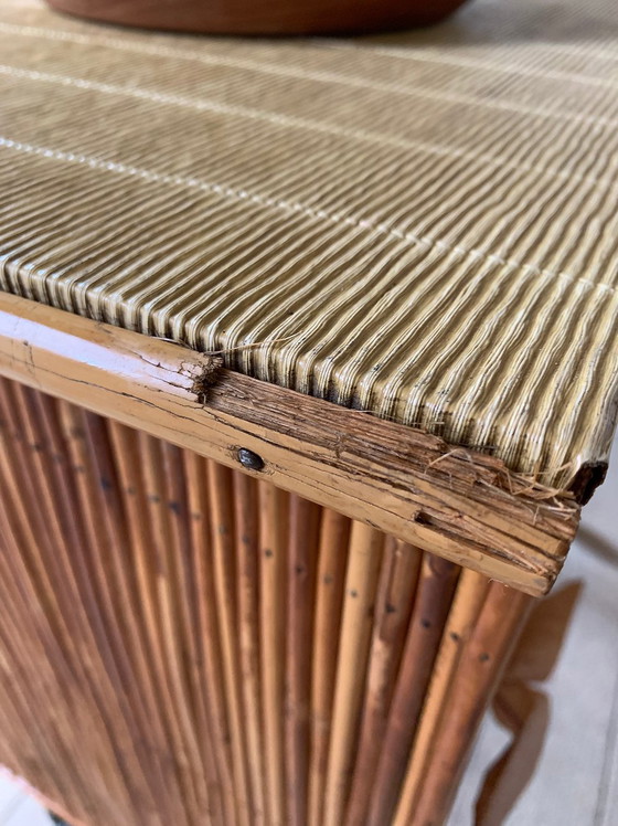 Vintage rattan buffet bar – Barstools, Wicker, Metal (photo 10 of 12)