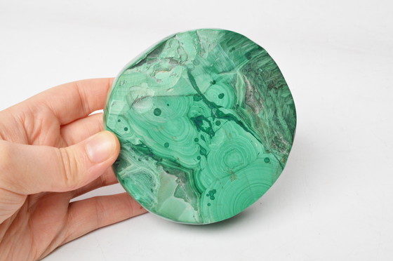 Image 1 of Solid Malachite Ashtray