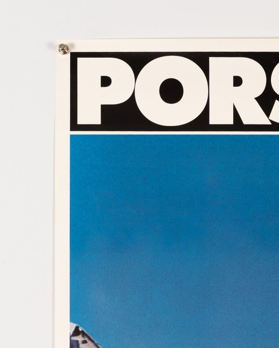 Image 1 of Porsche Sieg 24 Stunden Le Mans 1976 – Originele Vintage Porsche Poster van Werbeagentur Strenger – Mid-Century Modern – 102x76 