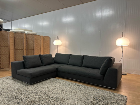 Image 1 of ZGAN Minotti Corner Sofa 3-Piece Wool | Dark Gray | Top Condition