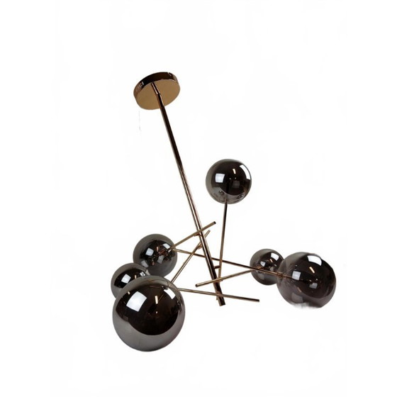 Image 1 of Lucide Design Hanglamp – Goud met Rookglas (6-lichts)