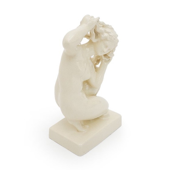 Image 1 of Escultura "Venus de Rodas" en cerámica esmaltada blanca de Icaro Rodi, años 30